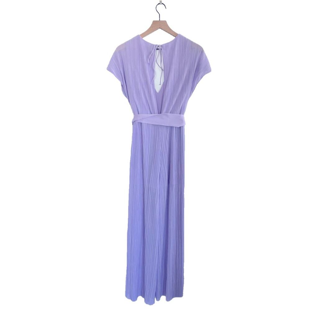 NWT Alice + Olivia Mitsue Gaucho Jumpsuit in Lavender Size 8 - Picture 13 of 16